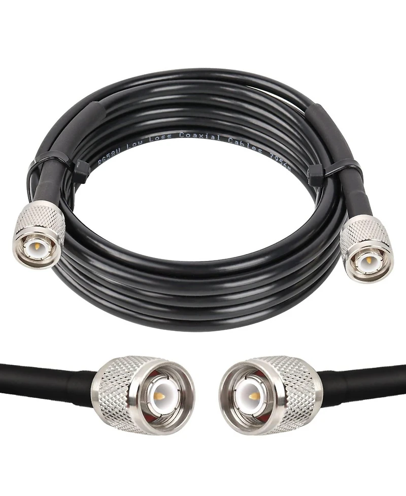 Lofree RG58 Tnc Male Connectors Coaxial Cable 25 ft.
