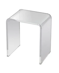 Slickblue Clear Acrylic C Shaped End Table for Living Room and Bedroom