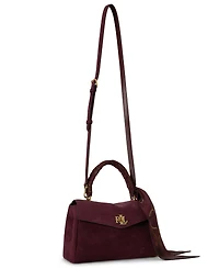 Lauren Ralph Farrah Scarf Trim Small Soft Satchel Handbag