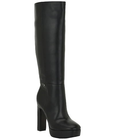 Guess Women's Daska Platform Block Heel Dress Boots