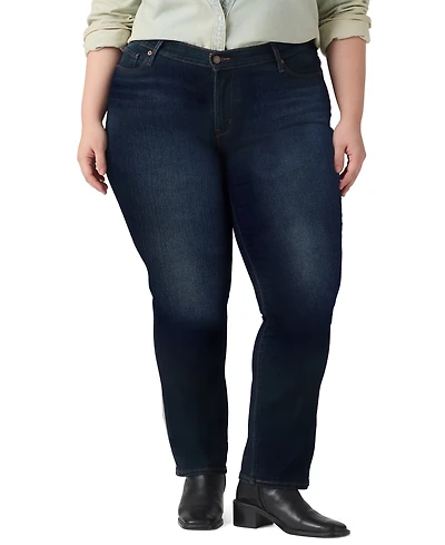 Levi's Plus Classic Straight Mid-Rise Stretch Jeans