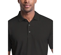 Pga Tour Men's Essential Geo Print Golf Polo Shirt