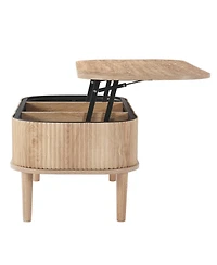 Slickblue Lift Top Oval Coffee Table with Hidden Storage Compartments