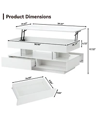 Flynama 39.3" Lift Top Coffee Table with Led Lights