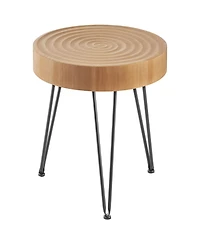 Slickblue 2 Piece Round Coffee Table Set with End Table and Metal Legs