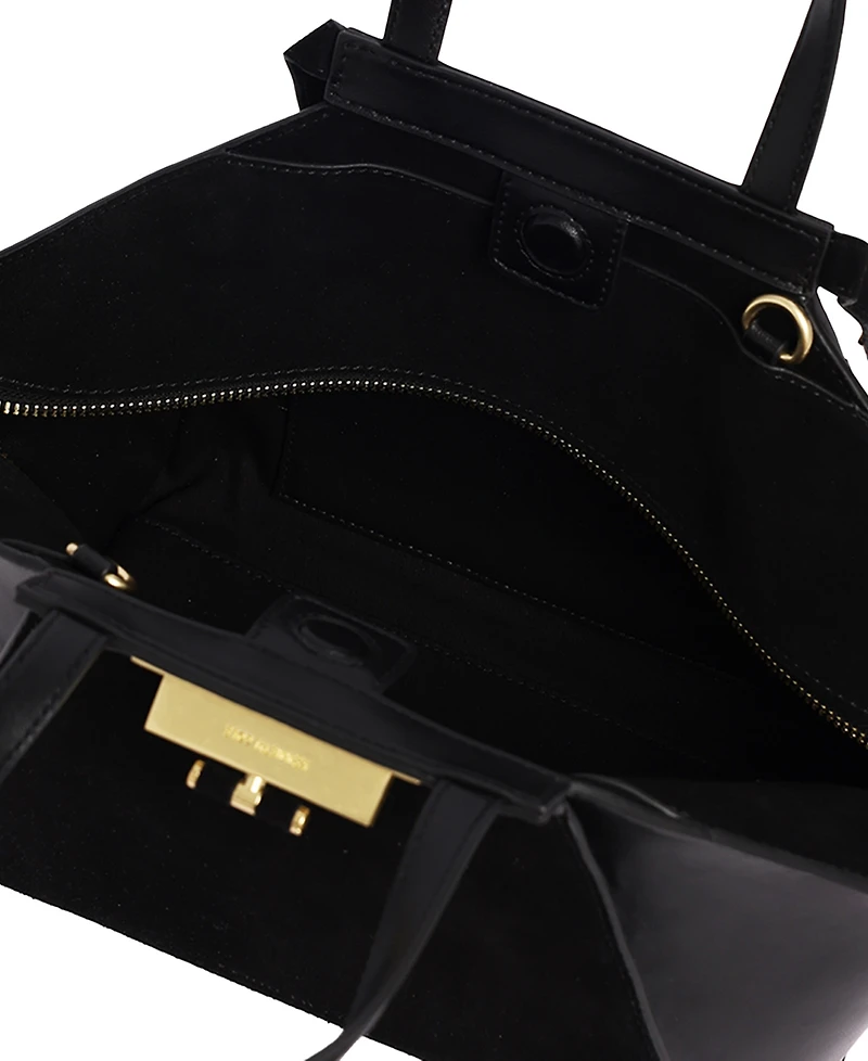 Kenneth Cole Detachable Leather Small Crossbody Satchel Handbag