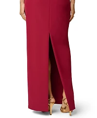 Adrianna Women's Stretch Strapless Crepe Long Dress