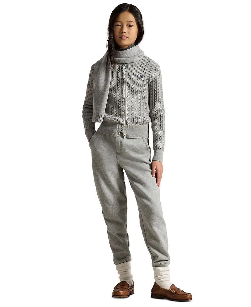 Polo Ralph Lauren Girls 7-16 Mini-Cable Cotton Cardigan