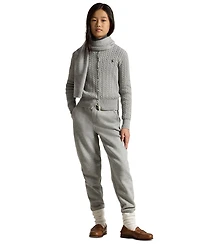 Polo Ralph Lauren Girls 7-16 Mini-Cable Cotton Cardigan