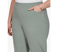 Alfred Dunner Plus Provence Millennium Flat-Front Pull-On Cropped-Ankle Pants