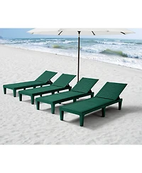 Nestl All-Weather Adjustable Patio Lounge Chairs Set of 6 for Poolside and Backyard