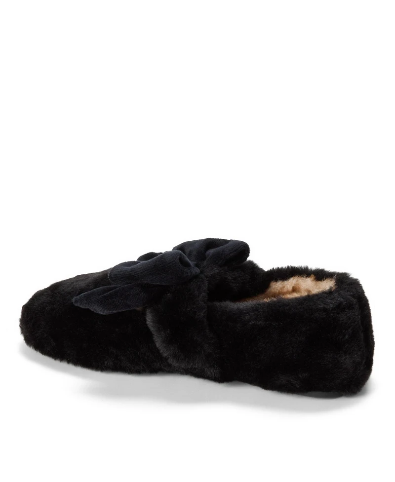 Dearfoams Women's Pennie Maryjane With Bow Slippers