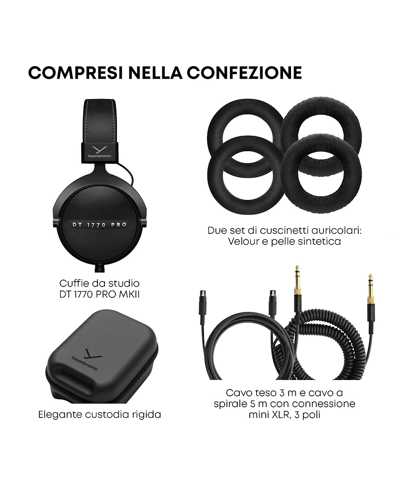 Beyerdynamic - Dt 1770 Pro Mkii Premium Tesla Studio Headphones for Professional Recording Studio Monitor