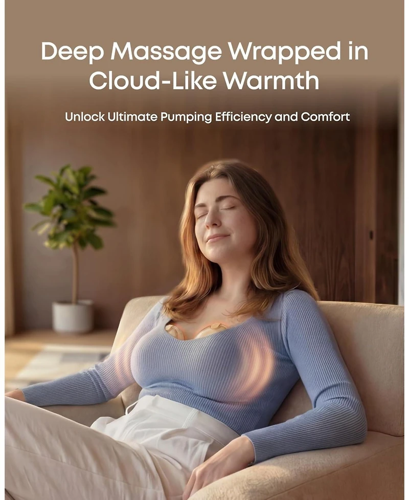 eufy Heated Wearable Breast Pump S2 Pro with 240 Milk Storage Bag, Hands-Free, HeatFlow Tech, Wireless Charging Case