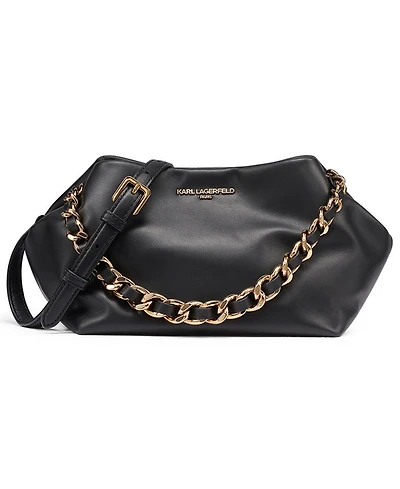 Karl Lagerfeld Paris Giovanna Medium Leather Clutch Handbag