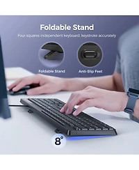 Lofree Wired Quiet Low-Profile Keyboard for Usb