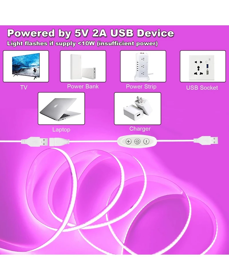 Lofree Dimmable Usb Cob Led Strip Lights