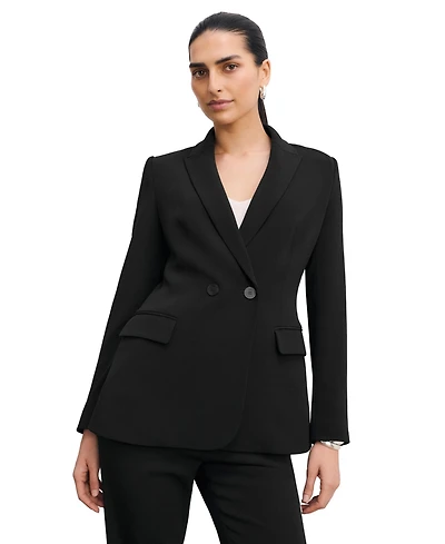 The Fold Women's Double-Breasted Tailored Blazer