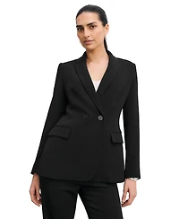The Fold Women's Double-Breasted Tailored Blazer