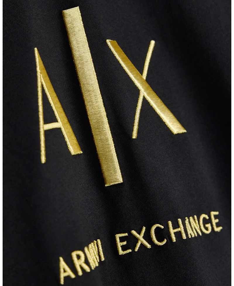 A|X Armani Exchange Men's Black And Gold Slim T-Shirt