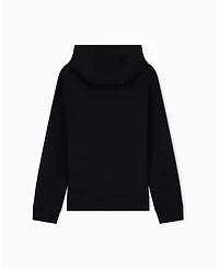 A|X Armani Exchange Men's Black And Gold Box Hoodie Sweatshirt