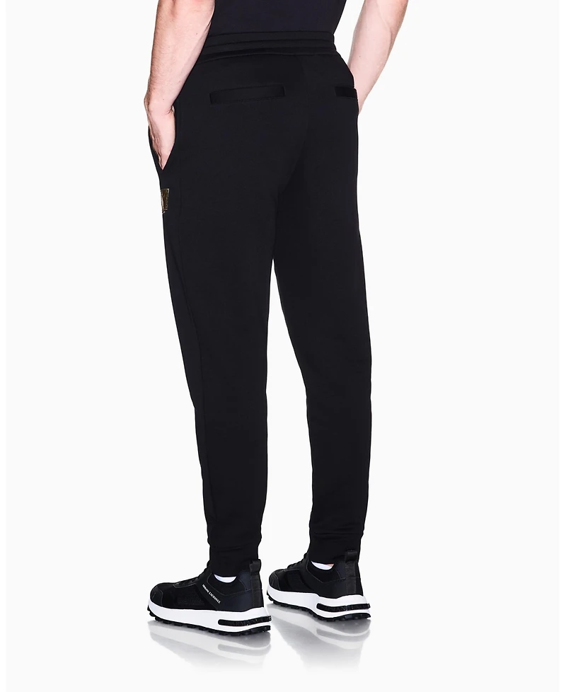 A|X Armani Exchange Men's Black And Gold Box Jogger