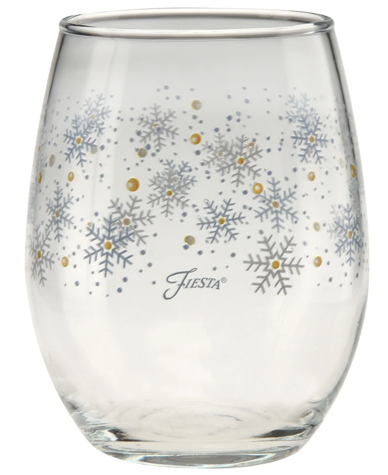 Fiesta Snowflakes Stemless Wine Glasses, Set of 6, Exclusively at Macy's