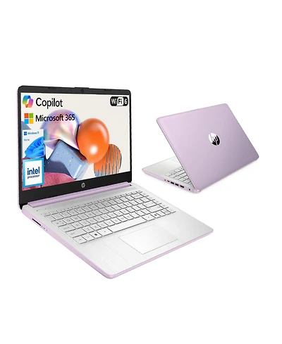 Hp Essential 14" Laptop, Intel N-Series N150, Intel Graphics, 4GB Ram, 128GB eMMC, Wi-Fi 6, Windows 11 Home, Purple