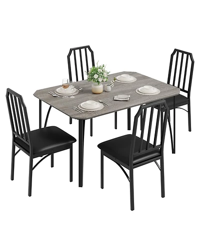 Space-Saving 5-Piece Dining Table Set