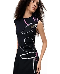 Desigual Women's Asymmetric Floral Dress