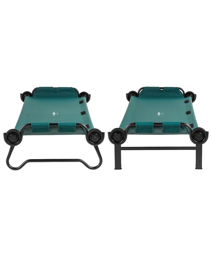 Disc-o-Bed Large Outdoor Convertible 2 Person Portable Camping Bunk Cots