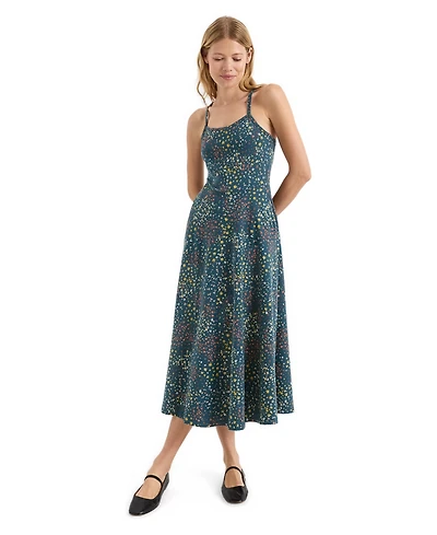 Pact Women's Fit and Flare Midi Dress Made With Organic Cotton