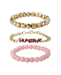 K-Pop Demon Hunters Bracelet Official License, Gold-Tone Huntrix Bracelets 3-Piece Set, K-Pop Gifts