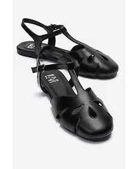 Forever and Always Shoes Women's Nathalie Leather Ankle Strap Sandal