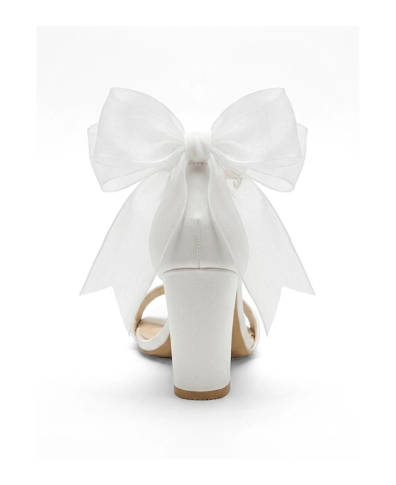 Forever and Always Shoes Women's Aviora Block Heel Wedding Sandal