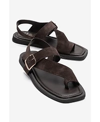 Forever and Always Shoes Women's Curry Leather Slingback Sandal