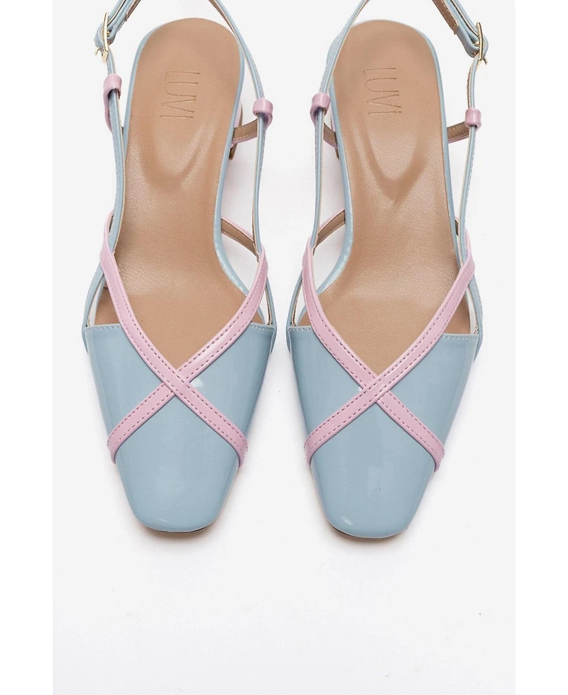 Prologue Shoes Women's Olena Block Heel Slingback Pump