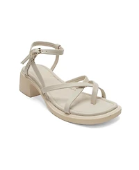 Forever and Always Shoes Women's Cirelle Leather Block Heel Sandal