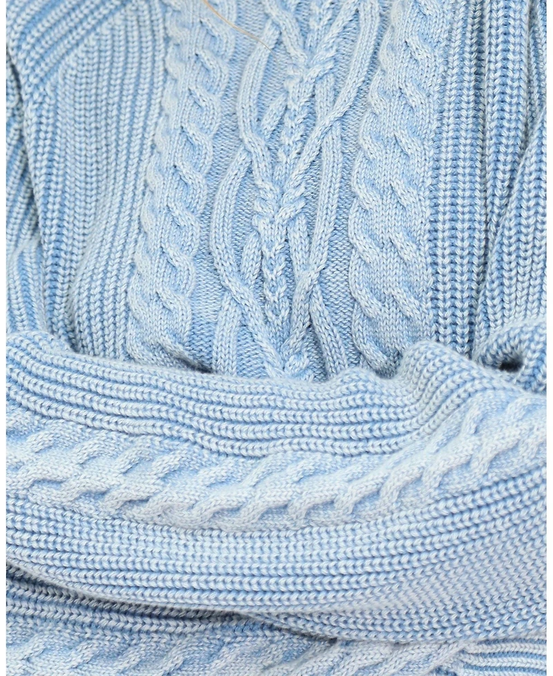 Belle & Bloom Women's and Hudson Street Cable Garment Dyed Sweater