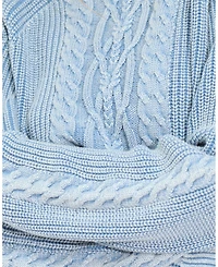 Belle & Bloom Women's and Hudson Street Cable Garment Dyed Sweater