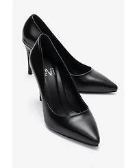 Forever and Always Shoes Women's Moriel Leather Stiletto Pump