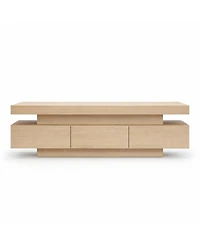 60" Mid-Century Modern Tv Stand for 65" TVs with Drawer and Open Shelves