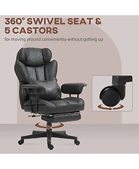 Homcom 396lbs. Big and Tall Office Chair with Footrest & Wide Seat,
