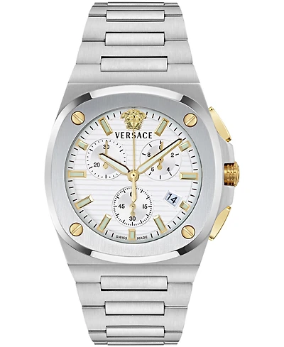 Versace Men's Tolomeo Chrono Two-Tone Stainless Steel Bracelet Watch 40x49mm