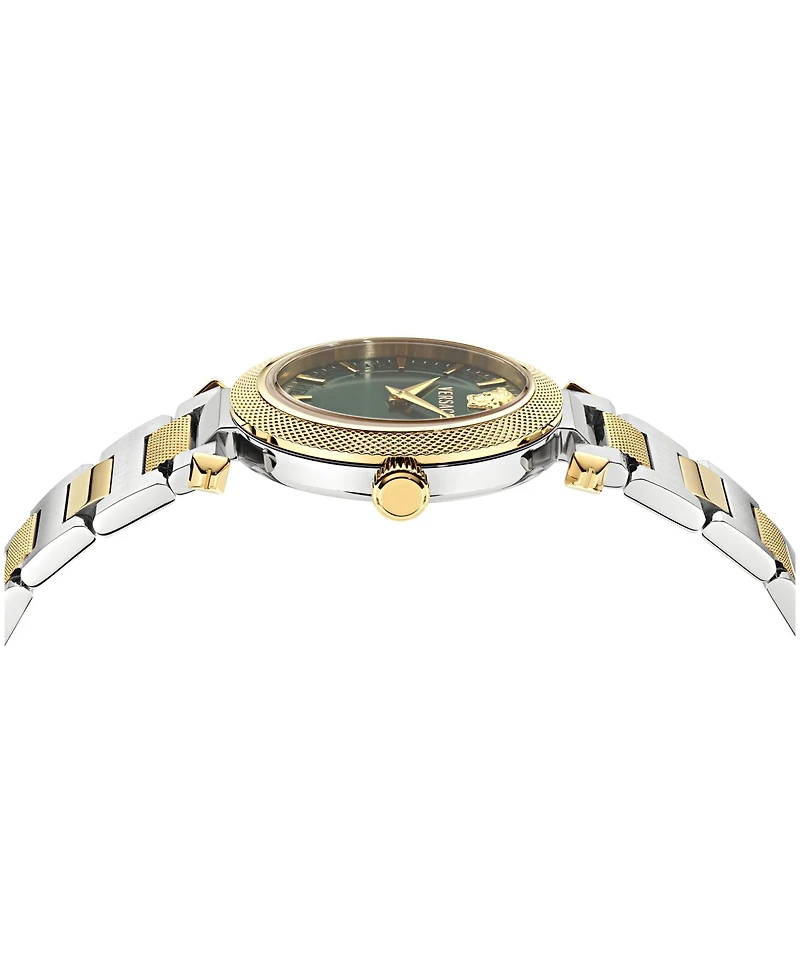 Versace Women's V-Musa Silver Stainless Steel Bracelet Watch 35mm