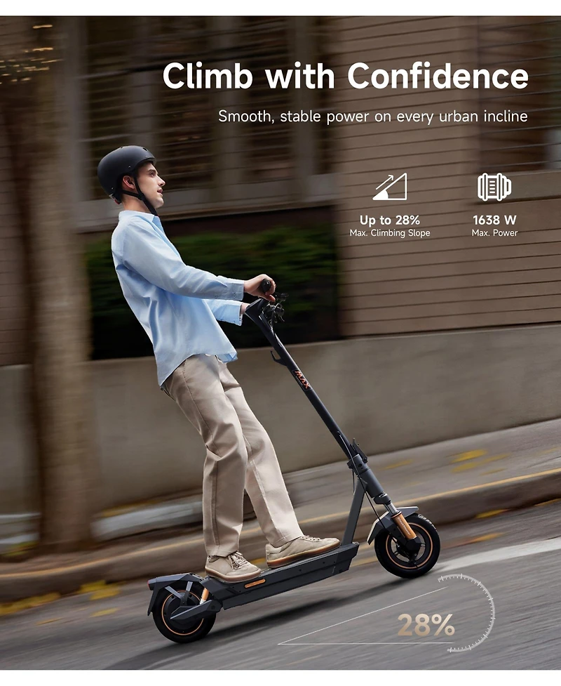Navee GT3 Electric Scooter w/31 miles Max Operating Range and 20 mph Max Speed