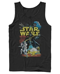 Fifth Sun Men's Star Wars Retro Comic Cover Graphic Tank Top