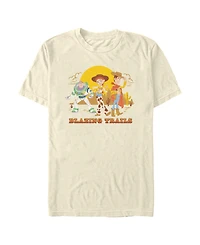Fifth Sun Men's Disney Pixar Toy Story Woody and Jessie Around the World Travel Graphic T-Shirt
