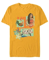 Fifth Sun Men's Moana Live Action Moana, Pua and Heihei Graphic T-Shirt