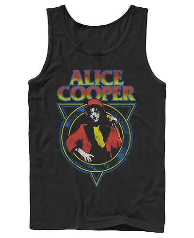 Fifth Sun Men's Alice Cooper Vintage Portrait Graphic Tank Top